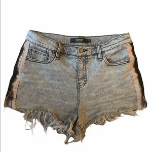 Hudson jean shorts with zip sides size 26